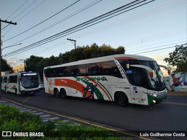 Empresa de Transportes Andorinha 6275 na cidade de Presidente Prudente, São Paulo, Brasil, por Luis Guilherme Costa. ID da foto: 12070003.