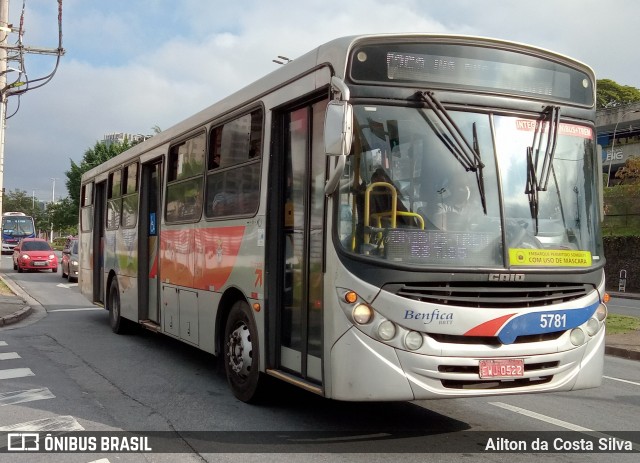 BBTT - Benfica Barueri Transporte e Turismo 5781 na cidade de Barueri, São Paulo, Brasil, por Ailton da Costa Silva. ID da foto: 12068332.