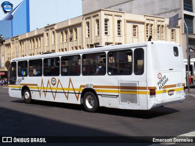 Companhia Carris Porto-Alegrense 0027 na cidade de Porto Alegre, Rio Grande do Sul, Brasil, por Emerson Dorneles. ID da foto: 12068694.
