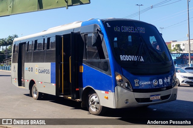 Transporte Complementar de Campos dos Goytacazes 11 038 na cidade de Campos dos Goytacazes, Rio de Janeiro, Brasil, por Anderson Pessanha. ID da foto: 12068234.