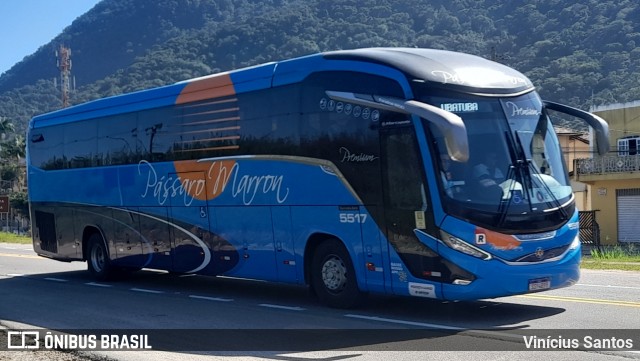 Empresa de Ônibus Pássaro Marron 5517 na cidade de Ubatuba, São Paulo, Brasil, por Vinícius Santos. ID da foto: 12069816.