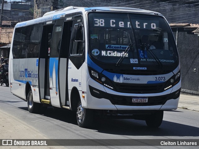 Auto Ônibus Alcântara 3.073 na cidade de São Gonçalo, Rio de Janeiro, Brasil, por Cleiton Linhares. ID da foto: 12069399.