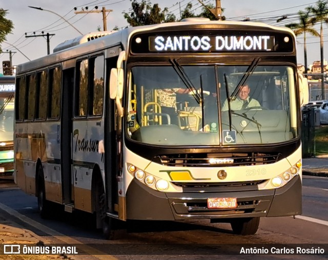 Transur - Transporte Rodoviário Mansur 2310 na cidade de Juiz de Fora, Minas Gerais, Brasil, por Antônio Carlos Rosário. ID da foto: 12068560.