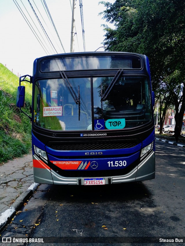Viação Pirajuçara 11.530 na cidade de Taboão da Serra, São Paulo, Brasil, por Steaua Bus. ID da foto: 12069009.