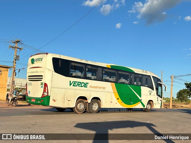 Verde Transportes 2536 na cidade de Cuiabá, Mato Grosso, Brasil, por Daniel Henrique. ID da foto: 12069730.