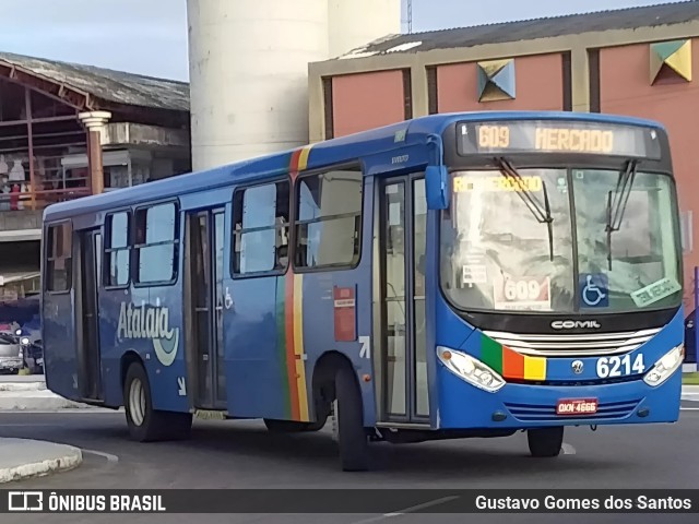Viação Atalaia Transportes 6214 na cidade de Aracaju, Sergipe, Brasil, por Gustavo Gomes dos Santos. ID da foto: 12069415.