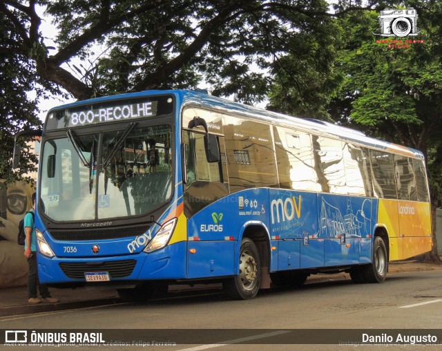 Londrisul Transportes Coletivos 7036 na cidade de Londrina, Paraná, Brasil, por Danilo Augusto. ID da foto: 12069880.