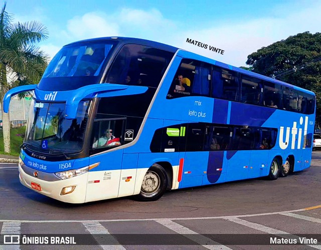 UTIL - União Transporte Interestadual de Luxo 11504 na cidade de Juiz de Fora, Minas Gerais, Brasil, por Mateus Vinte. ID da foto: 12068754.