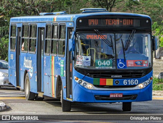 Viação Atalaia Transportes 6160 na cidade de Aracaju, Sergipe, Brasil, por Cristopher Pietro. ID da foto: 12069030.