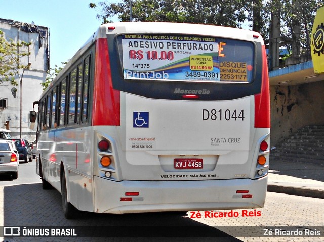 Rio Rotas Transporte e Turismo D81044 na cidade de Rio de Janeiro, Rio de Janeiro, Brasil, por Zé Ricardo Reis. ID da foto: 12069071.