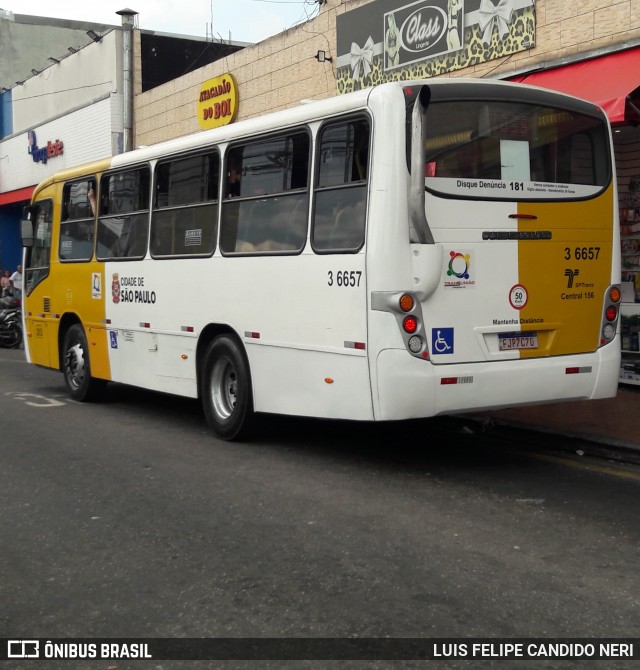 Transunião Transportes 3 6657 na cidade de São Paulo, São Paulo, Brasil, por LUIS FELIPE CANDIDO NERI. ID da foto: 12069747.