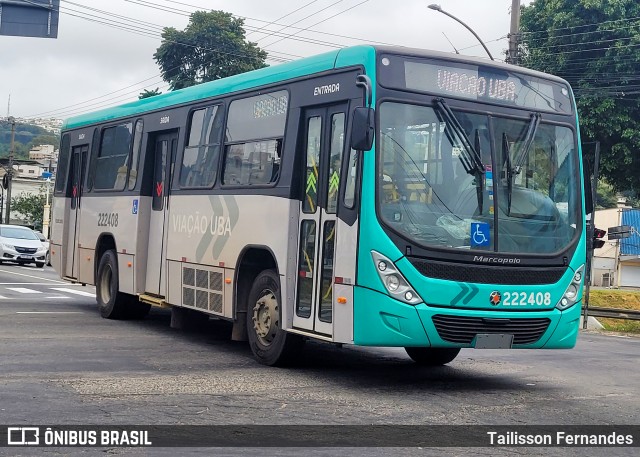 Viação Ubá Transportes 222408 na cidade de Juiz de Fora, Minas Gerais, Brasil, por Tailisson Fernandes. ID da foto: 12068950.
