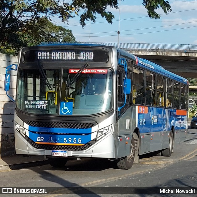BB Transportes e Turismo 5955 na cidade de Jandira, São Paulo, Brasil, por Michel Nowacki. ID da foto: 12069346.
