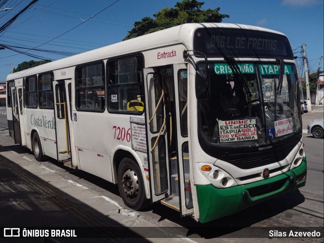 Empresa de Transportes Costa Verde 7206 na cidade de Lauro de Freitas, Bahia, Brasil, por Silas Azevedo. ID da foto: 12068418.
