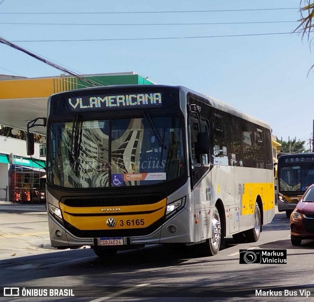 Transunião Transportes 3 6165 na cidade de São Paulo, São Paulo, Brasil, por Markus Bus Vip. ID da foto: 12070451.