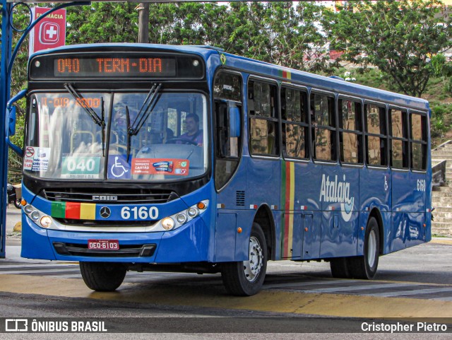 Viação Atalaia Transportes 6160 na cidade de Aracaju, Sergipe, Brasil, por Cristopher Pietro. ID da foto: 12069032.