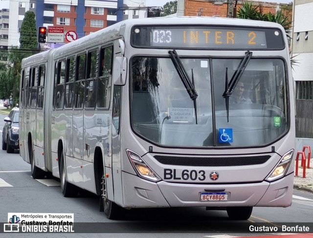 Transporte Coletivo Glória BL603 na cidade de Curitiba, Paraná, Brasil, por Gustavo  Bonfate. ID da foto: 12070586.