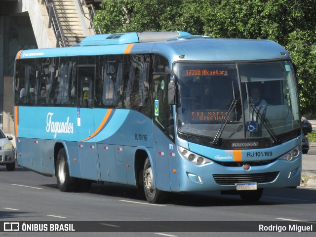 Auto Ônibus Fagundes RJ 101.169 na cidade de Rio de Janeiro, Rio de Janeiro, Brasil, por Rodrigo Miguel. ID da foto: 12069193.