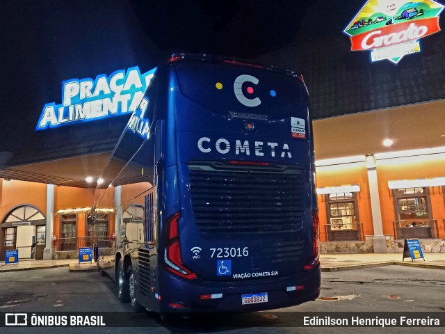 Viação Cometa 723016 na cidade de Oliveira, Minas Gerais, Brasil, por Edinilson Henrique Ferreira. ID da foto: 12068987.