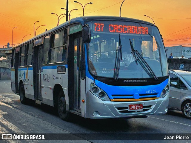 Transportes Barra D13206 na cidade de Rio de Janeiro, Rio de Janeiro, Brasil, por Jean Pierre. ID da foto: 12070318.