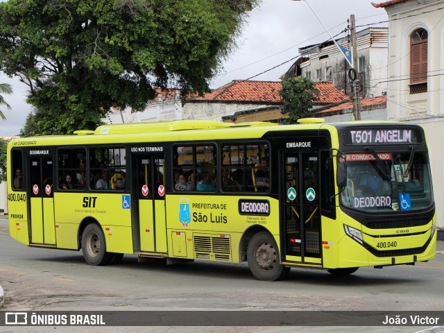 Viação Primor 400.040 na cidade de São Luís, Maranhão, Brasil, por João Victor. ID da foto: 12070514.