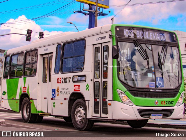 Via Verde Transportes Coletivos 0521017 na cidade de Manaus, Amazonas, Brasil, por Thiago Souza. ID da foto: 12070147.