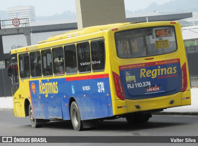 Auto Viação Reginas RJ 110.374 na cidade de Rio de Janeiro, Rio de Janeiro, Brasil, por Valter Silva. ID da foto: 12069216.
