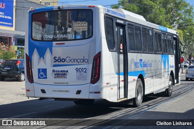 Rosana Transporte e Turismo 9.012 na cidade de São Gonçalo, Rio de Janeiro, Brasil, por Cleiton Linhares. ID da foto: 12068434.