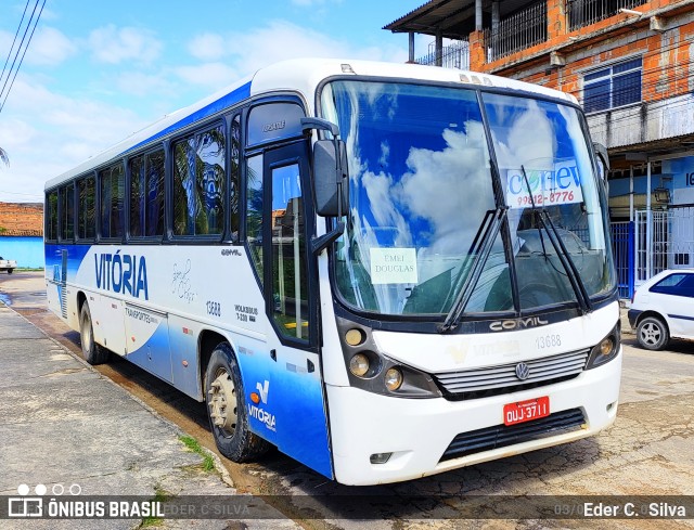 Vitória Transportes 13688 na cidade de Aracaju, Sergipe, Brasil, por Eder C.  Silva. ID da foto: 12070617.