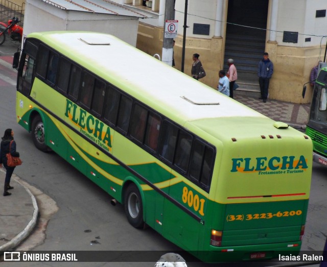 Flecha Turismo 8001 na cidade de Santos Dumont, Minas Gerais, Brasil, por Isaias Ralen. ID da foto: 12070251.
