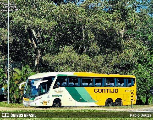 Empresa Gontijo de Transportes 18245 na cidade de Muzambinho, Minas Gerais, Brasil, por Pablo Souza. ID da foto: 12070896.