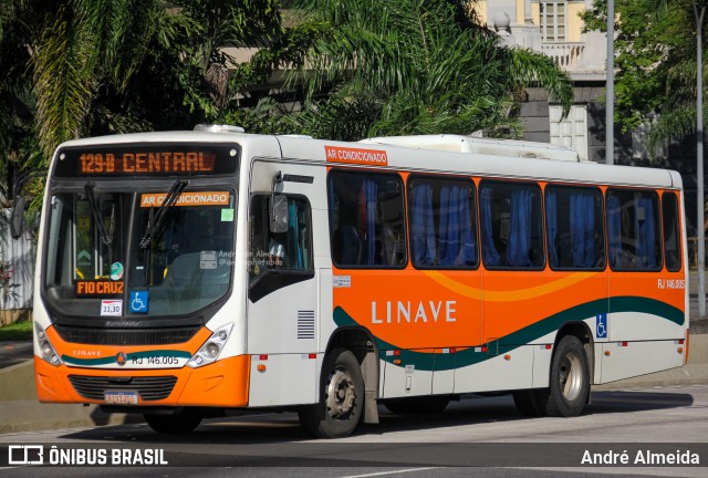 Linave Transportes RJ 146.005 na cidade de Rio de Janeiro, Rio de Janeiro, Brasil, por André Almeida. ID da foto: 12071381.