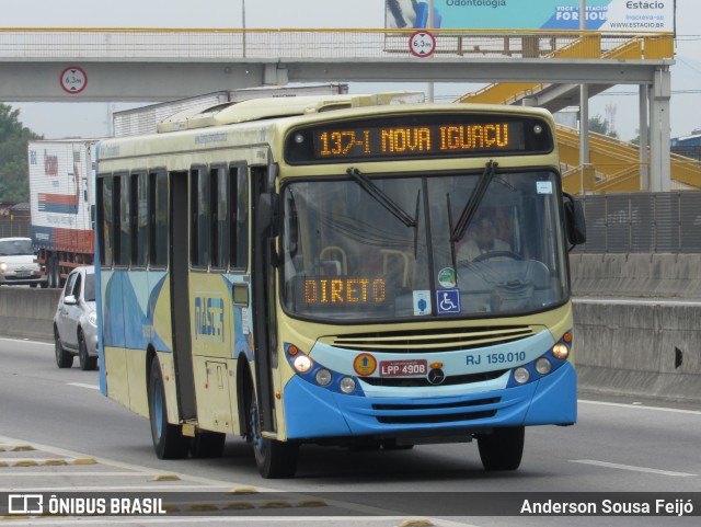 Master Transportes Coletivos de Passageiros RJ 159.010 na cidade de Belford Roxo, Rio de Janeiro, Brasil, por Anderson Sousa Feijó. ID da foto: 12072952.