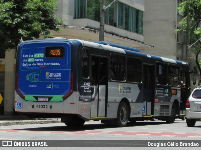 Urca Auto Ônibus 41032 na cidade de Belo Horizonte, Minas Gerais, Brasil, por Douglas Célio Brandao. ID da foto: 12072312.