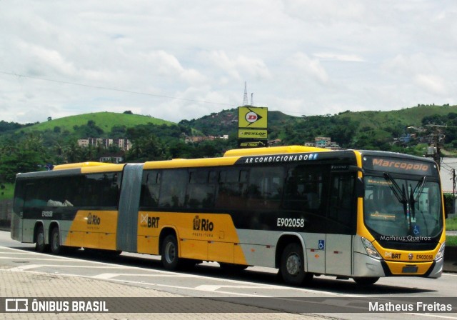 Mobi Rio E902058 na cidade de Barra Mansa, Rio de Janeiro, Brasil, por Matheus Freitas. ID da foto: 12072878.