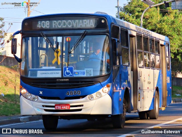 Onicamp Transporte Coletivo 4880 na cidade de Campinas, São Paulo, Brasil, por Guilherme Estevan. ID da foto: 12072282.