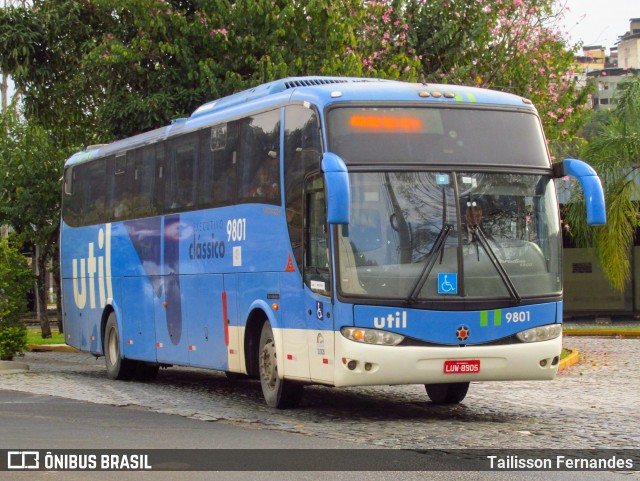 UTIL - União Transporte Interestadual de Luxo 9801 na cidade de Juiz de Fora, Minas Gerais, Brasil, por Tailisson Fernandes. ID da foto: 12072840.