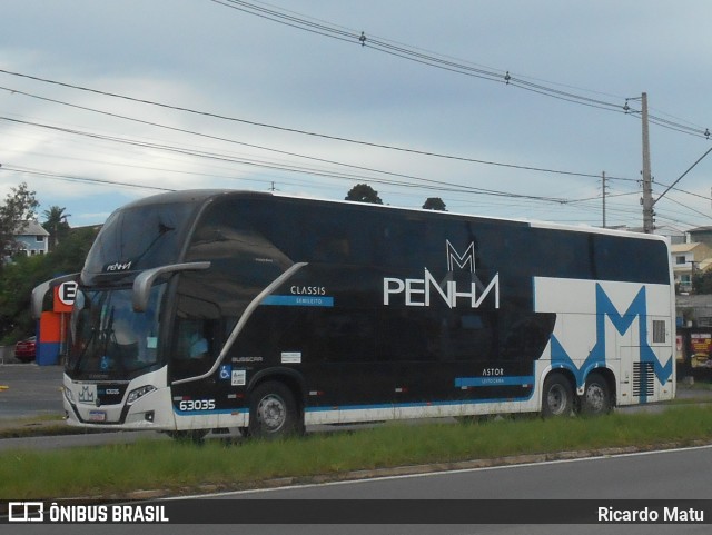 Empresa de Ônibus Nossa Senhora da Penha 63035 na cidade de Colombo, Paraná, Brasil, por Ricardo Matu. ID da foto: 12071510.
