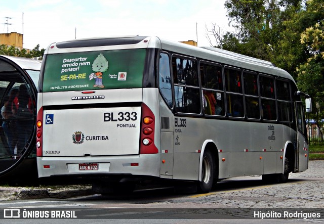 Transporte Coletivo Glória BL333 na cidade de Curitiba, Paraná, Brasil, por Hipólito Rodrigues. ID da foto: 12072906.