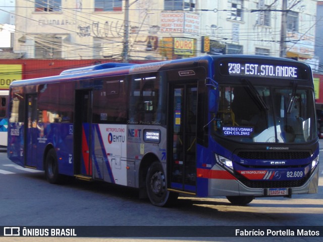 Next Mobilidade - ABC Sistema de Transporte 82.609 na cidade de Santo André, São Paulo, Brasil, por Fabrício Portella Matos. ID da foto: 12072526.