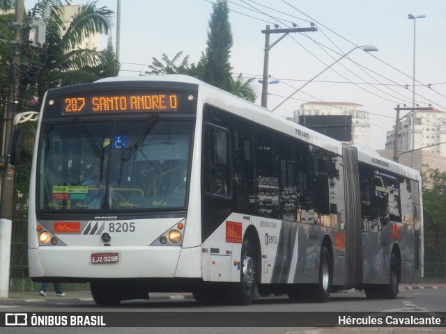 Metra - Sistema Metropolitano de Transporte 8205 na cidade de São Bernardo do Campo, São Paulo, Brasil, por Hércules Cavalcante. ID da foto: 12071887.