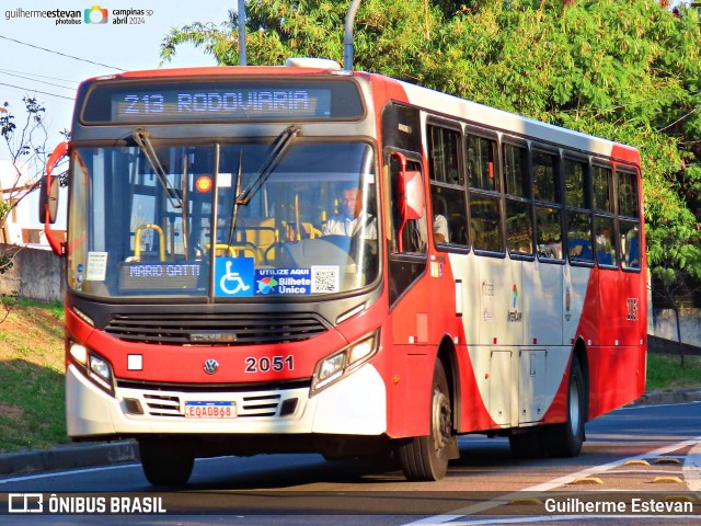 Itajaí Transportes Coletivos 2051 na cidade de Campinas, São Paulo, Brasil, por Guilherme Estevan. ID da foto: 12072238.