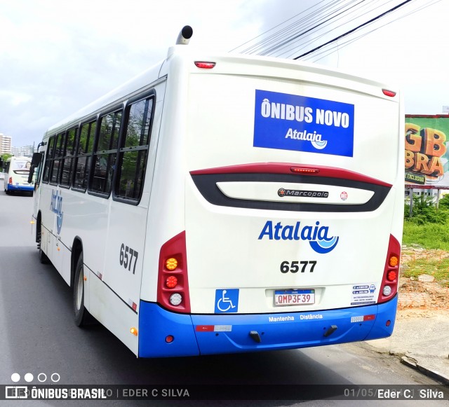 Viação Atalaia Transportes 6577 na cidade de Aracaju, Sergipe, Brasil, por Eder C.  Silva. ID da foto: 12071044.