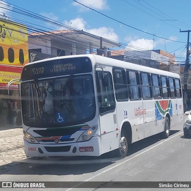 Reunidas Transportes >  Transnacional Metropolitano 51032 na cidade de João Pessoa, Paraíba, Brasil, por Simão Cirineu. ID da foto: 12073020.