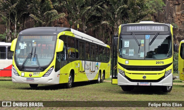 Itajaí Transportes Coletivos 2077 na cidade de Campinas, São Paulo, Brasil, por Felipe Rhis Elias. ID da foto: 12071515.