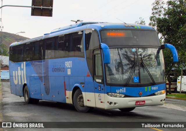 UTIL - União Transporte Interestadual de Luxo 9801 na cidade de Juiz de Fora, Minas Gerais, Brasil, por Tailisson Fernandes. ID da foto: 12072851.