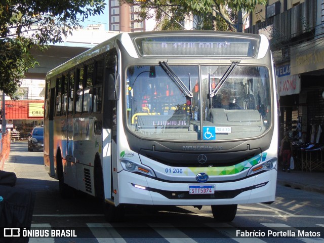 Viação Curuçá 01 206 na cidade de Santo André, São Paulo, Brasil, por Fabrício Portella Matos. ID da foto: 12072082.