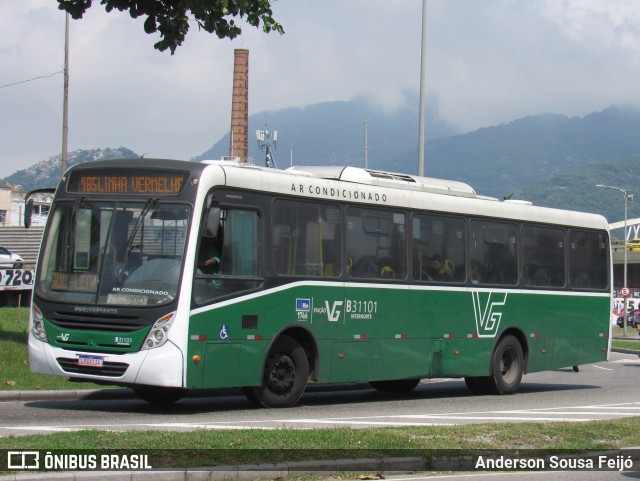 Viação VG B31101 na cidade de Rio de Janeiro, Rio de Janeiro, Brasil, por Anderson Sousa Feijó. ID da foto: 12071807.
