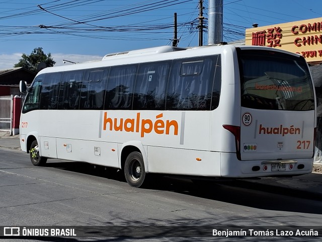 Buses Hualpén 217 na cidade de Maipú, Santiago, Metropolitana de Santiago, Chile, por Benjamín Tomás Lazo Acuña. ID da foto: 12072702.