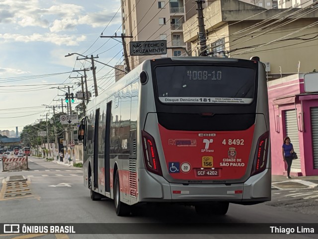 Express Transportes Urbanos Ltda 4 8492 na cidade de São Paulo, São Paulo, Brasil, por Thiago Lima. ID da foto: 12071952.